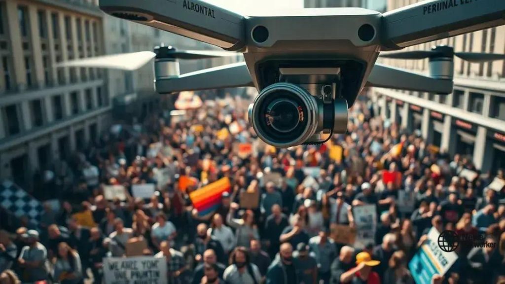 Surveillance concerns over drone use in protests