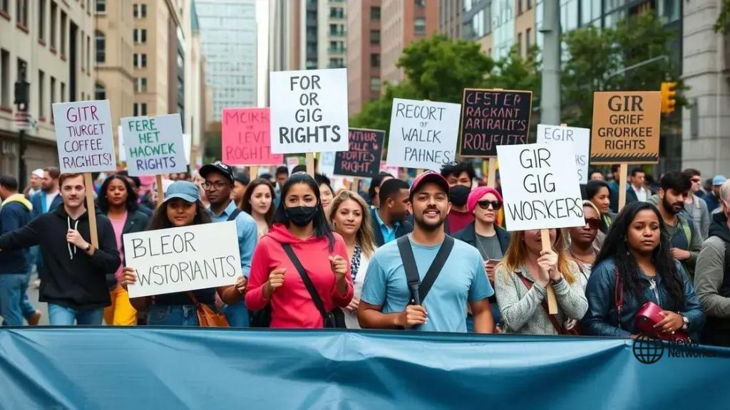 Gig worker march for rights: a quest for fair treatment