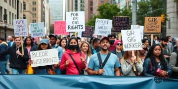 Gig worker march for rights: a quest for fair treatment