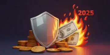 Shield protecting investments from inflation in 2025