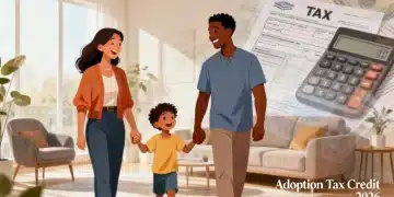 Smiling family with adopted child symbolizing adoption tax credit benefits