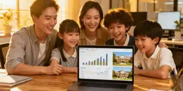 Family planning college savings with a 529 plan on a laptop