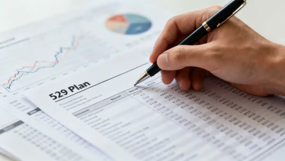 Financial planning document for 529 plan review