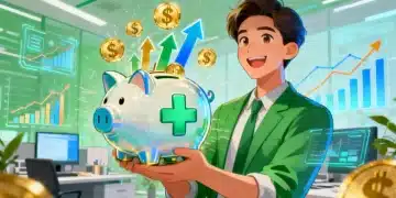 Illustration of person maximizing HSA benefits with growing savings